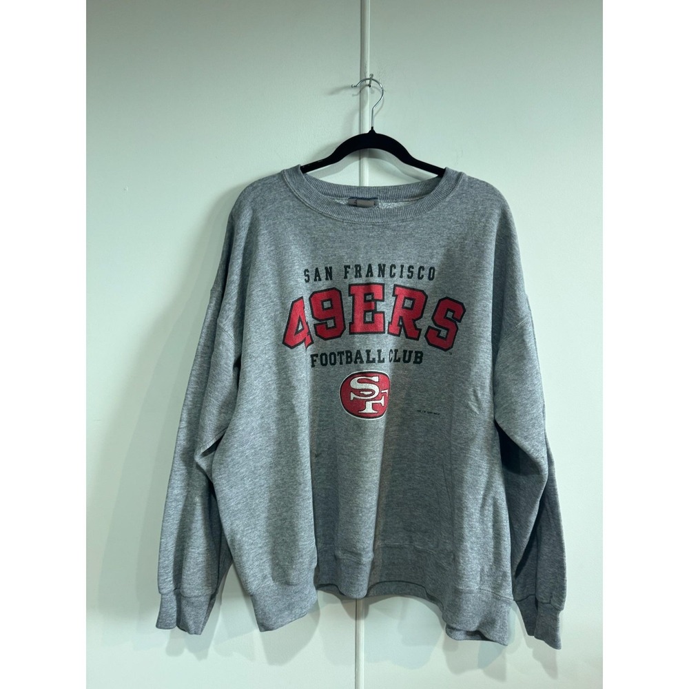 Vintage San Francisco 49ers Sweatshirt Mens 2XL Gray NFL Football Lee Sport 90s